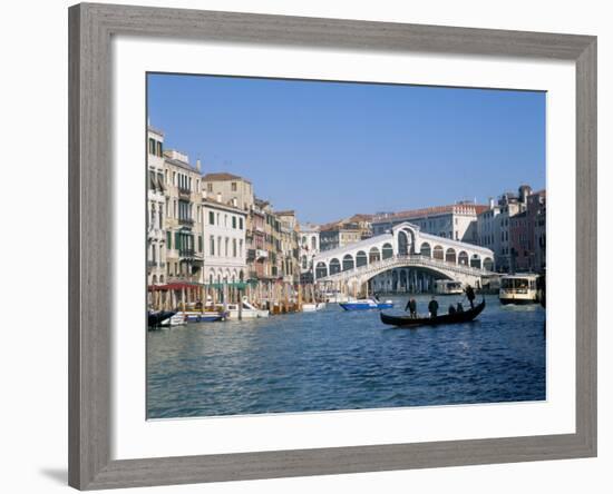 Rialto Bridge, Venice, Unesco World Heritage Site, Veneto, Italy-Lee Frost-Framed Photographic Print