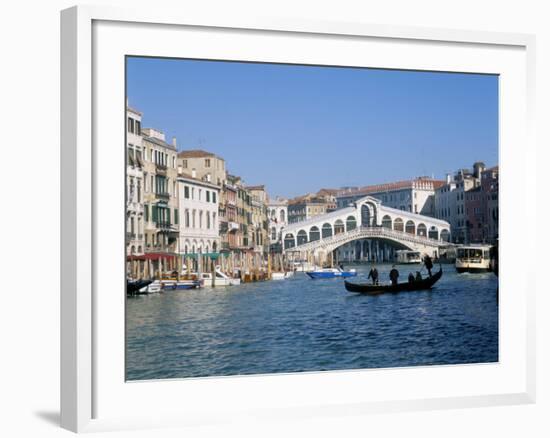 Rialto Bridge, Venice, Unesco World Heritage Site, Veneto, Italy-Lee Frost-Framed Photographic Print