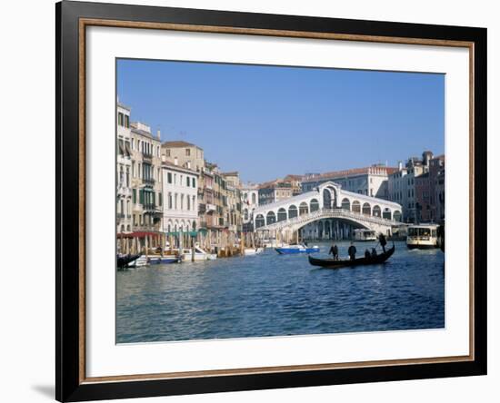 Rialto Bridge, Venice, Unesco World Heritage Site, Veneto, Italy-Lee Frost-Framed Photographic Print