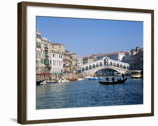 Rialto Bridge, Venice, Unesco World Heritage Site, Veneto, Italy-Lee Frost-Framed Photographic Print