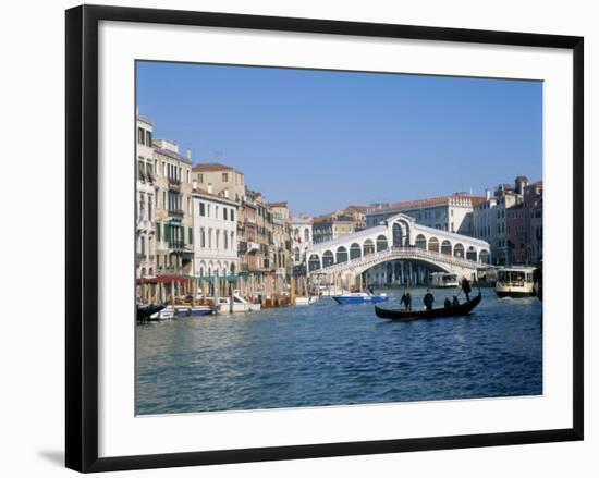 Rialto Bridge, Venice, Unesco World Heritage Site, Veneto, Italy-Lee Frost-Framed Photographic Print