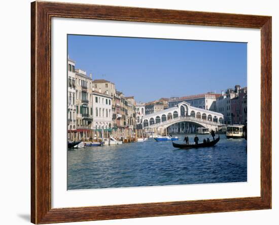 Rialto Bridge, Venice, Unesco World Heritage Site, Veneto, Italy-Lee Frost-Framed Photographic Print