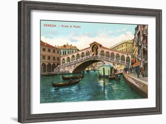 Rialto Bridge, Venice-null-Framed Art Print