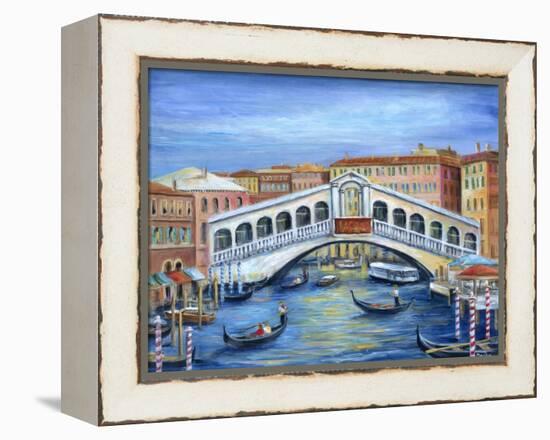 Rialto Bridge-Marilyn Dunlap-Framed Stretched Canvas