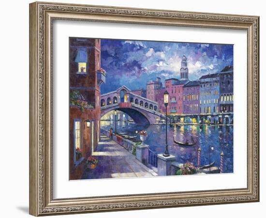 Rialto Bridge-John Zaccheo-Framed Giclee Print