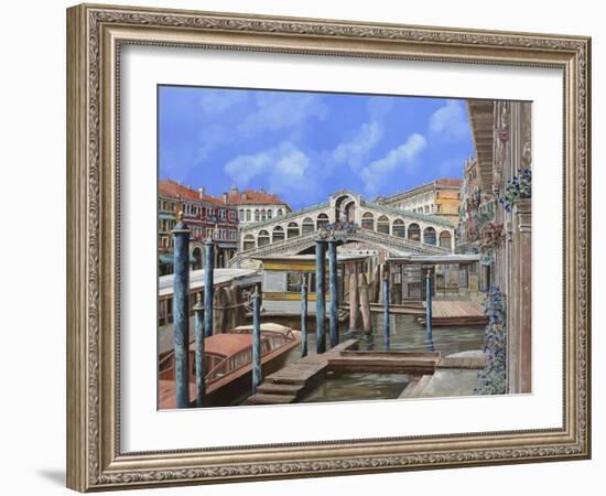 Rialto Dall'Altro Lato-Guido Borelli-Framed Giclee Print