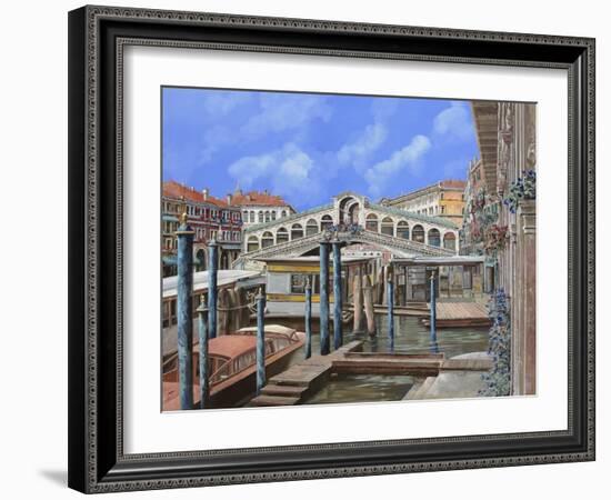 Rialto Dall'Altro Lato-Guido Borelli-Framed Giclee Print