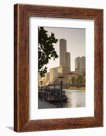 Rialto Towers Along Yarra River, Melbourne, Victoria, Australia, Pacific-Ian Trower-Framed Photographic Print
