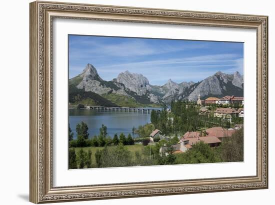 Riano and reservoir, Picos de Europa, Leon, Spain, Europe-Rolf Richardson-Framed Photographic Print