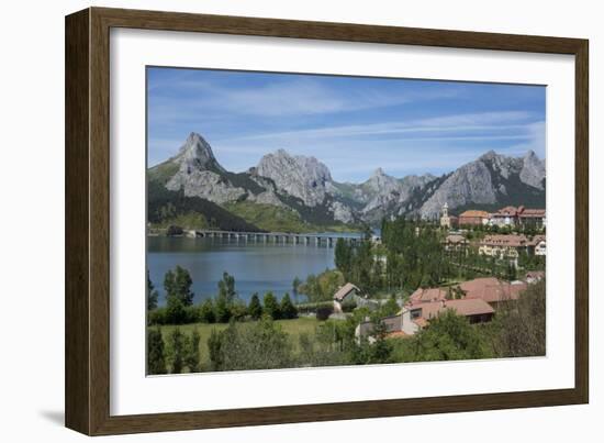 Riano and reservoir, Picos de Europa, Leon, Spain, Europe-Rolf Richardson-Framed Photographic Print