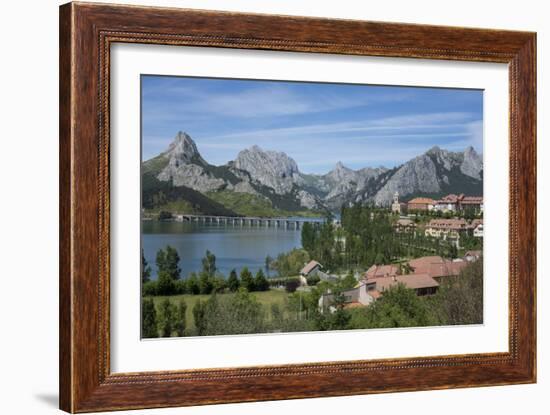Riano and reservoir, Picos de Europa, Leon, Spain, Europe-Rolf Richardson-Framed Photographic Print