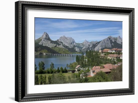 Riano and reservoir, Picos de Europa, Leon, Spain, Europe-Rolf Richardson-Framed Photographic Print