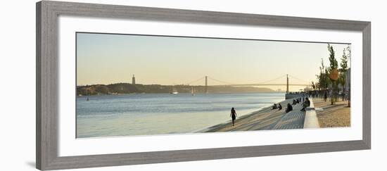 Ribeira Das Naus Esplanade, Along the Tagus River. Lisbon, Portugal-Mauricio Abreu-Framed Photographic Print