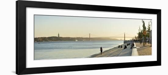 Ribeira Das Naus Esplanade, Along the Tagus River. Lisbon, Portugal-Mauricio Abreu-Framed Photographic Print