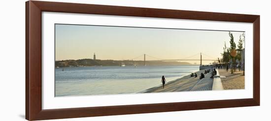 Ribeira Das Naus Esplanade, Along the Tagus River. Lisbon, Portugal-Mauricio Abreu-Framed Photographic Print