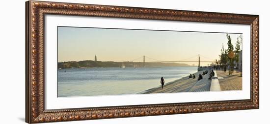 Ribeira Das Naus Esplanade, Along the Tagus River. Lisbon, Portugal-Mauricio Abreu-Framed Photographic Print