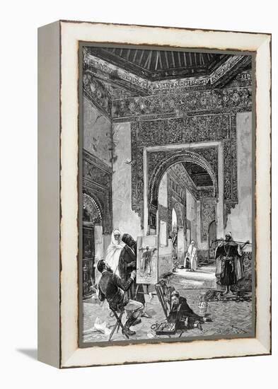 Ricardo De Madrazo (1851-1917). Por A. Closs. Reproduces a Painting by Madrazo. an Arab Model. La I-Adolf Closs-Framed Premier Image Canvas