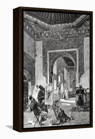 Ricardo De Madrazo (1851-1917). Por A. Closs. Reproduces a Painting by Madrazo. an Arab Model. La I-Adolf Closs-Framed Premier Image Canvas