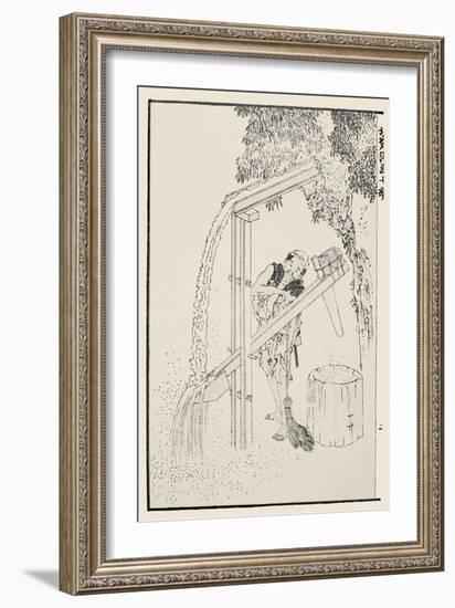 Rice Cultivation-Katsushika Hokusai-Framed Giclee Print