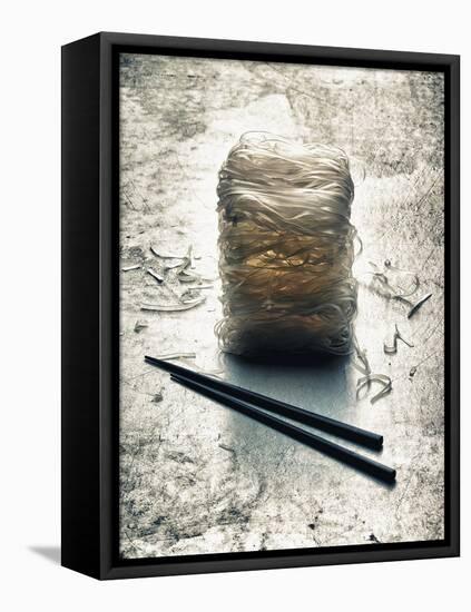 Rice Noodles and Chopsticks (Asia)-Hermann Mock-Framed Premier Image Canvas