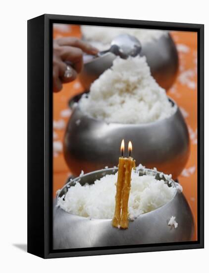 Rice Offering at the Vincennes Buddhist Pagoda, Paris, France, Europe-Godong-Framed Premier Image Canvas