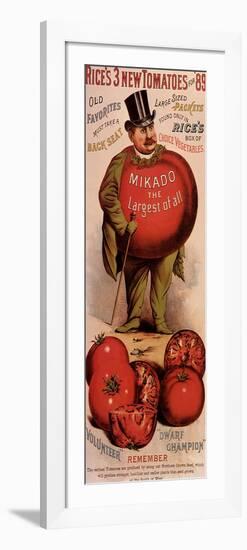 Rice's Tomato Seeds, Mikado, c.1889-null-Framed Giclee Print