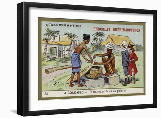 Rice Seller, Colombo, Ceylon-null-Framed Giclee Print