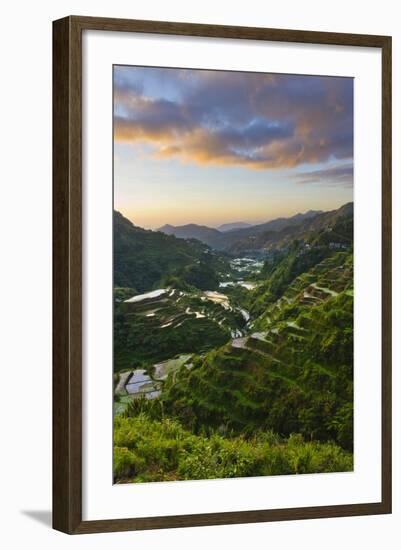 Rice Terraces, Agriculture, Philippine Cordilleras, Banaue, Ifugao, Philippines-Keren Su-Framed Photographic Print