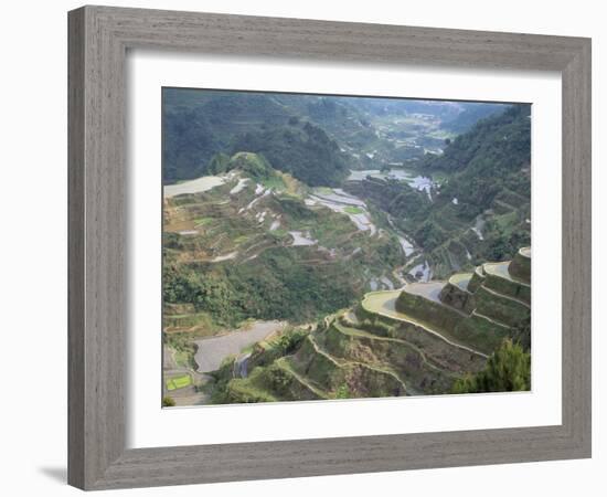 Rice Terraces at Banaue, Unesco World Heritage Site, Northern Region, Island of Luzon, Philippines-Bruno Barbier-Framed Photographic Print