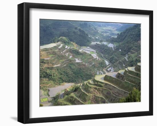 Rice Terraces at Banaue, Unesco World Heritage Site, Northern Region, Island of Luzon, Philippines-Bruno Barbier-Framed Photographic Print