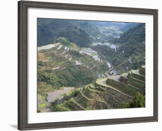 Rice Terraces at Banaue, Unesco World Heritage Site, Northern Region, Island of Luzon, Philippines-Bruno Barbier-Framed Photographic Print