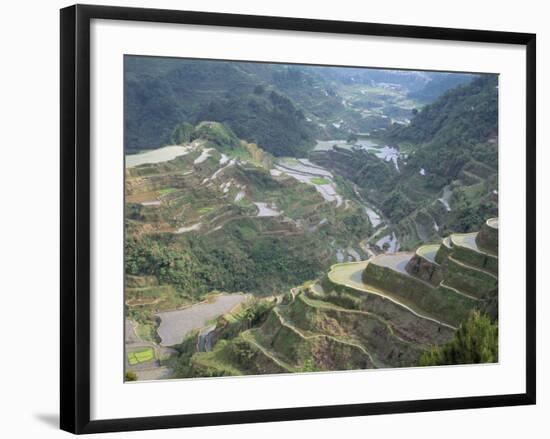 Rice Terraces at Banaue, Unesco World Heritage Site, Northern Region, Island of Luzon, Philippines-Bruno Barbier-Framed Photographic Print