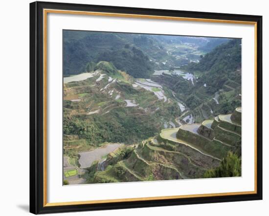 Rice Terraces at Banaue, Unesco World Heritage Site, Northern Region, Island of Luzon, Philippines-Bruno Barbier-Framed Photographic Print