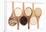 Rice Varieties In Olive Wood Spoons Over White Background-marilyna-Framed Premium Giclee Print