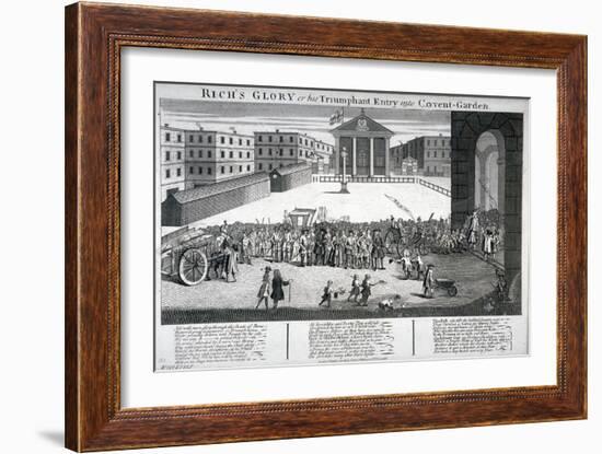 Rich's Glory or His Triumphant Entry into Covent-Garden, 1732-William Hogarth-Framed Giclee Print
