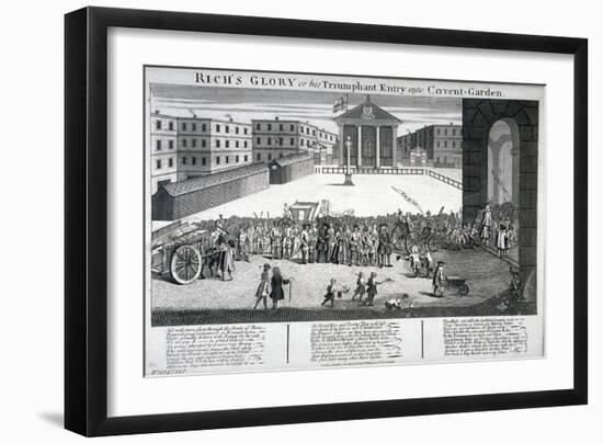 Rich's Glory or His Triumphant Entry into Covent-Garden, 1732-William Hogarth-Framed Giclee Print