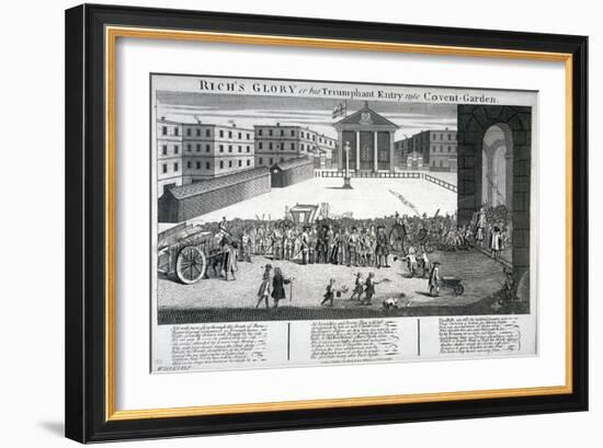 Rich's Glory or His Triumphant Entry into Covent-Garden, 1732-William Hogarth-Framed Giclee Print