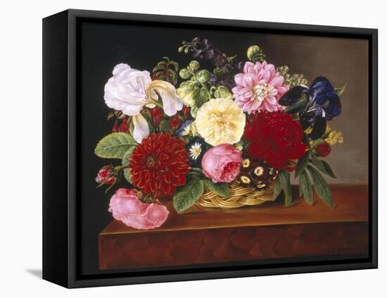 Rich Still Life of Flowers-Mathias Grove-Framed Premier Image Canvas