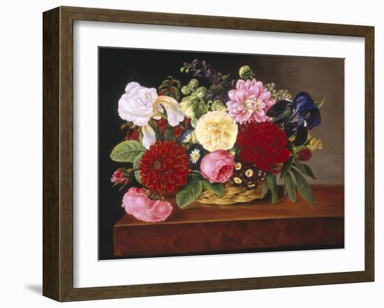 Rich Still Life of Flowers-Mathias Grove-Framed Premium Giclee Print