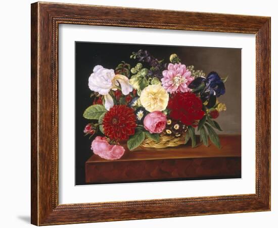 Rich Still Life of Flowers-Mathias Grove-Framed Premium Giclee Print