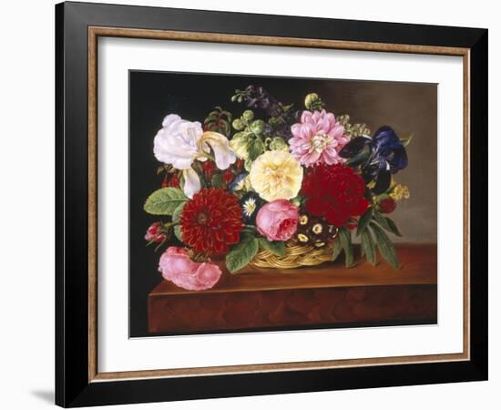 Rich Still Life of Flowers-Mathias Grove-Framed Premium Giclee Print