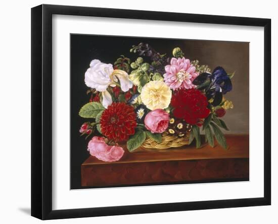 Rich Still Life of Flowers-Mathias Grove-Framed Premium Giclee Print