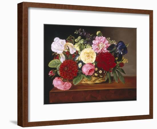 Rich Still Life of Flowers-Mathias Grove-Framed Premium Giclee Print