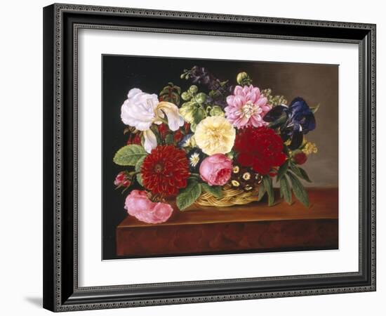 Rich Still Life of Flowers-Mathias Grove-Framed Premium Giclee Print