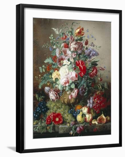 Rich Still Life of Lilac and Roses-Amalie Kaercher-Framed Giclee Print