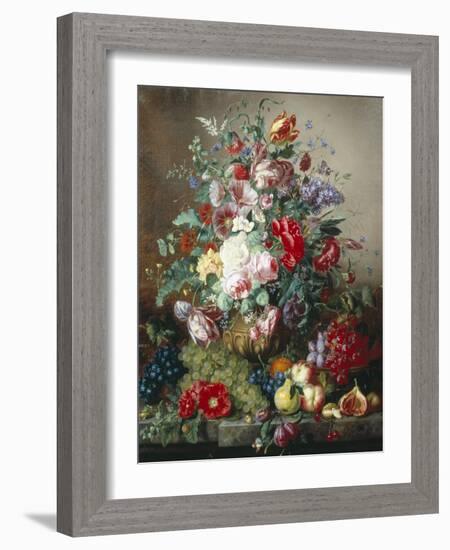 Rich Still Life of Lilac and Roses-Amalie Kaercher-Framed Giclee Print