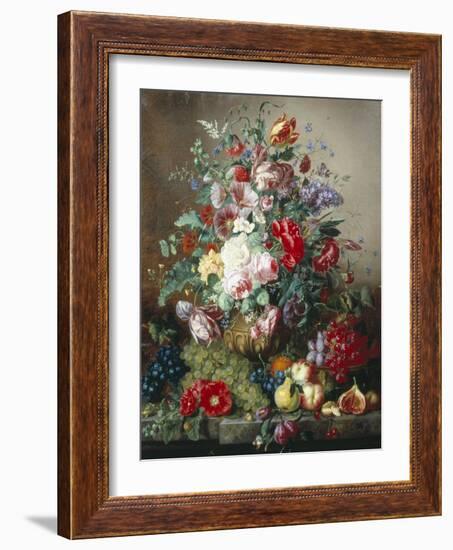 Rich Still Life of Lilac and Roses-Amalie Kaercher-Framed Giclee Print