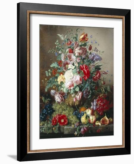 Rich Still Life of Lilac and Roses-Amalie Kaercher-Framed Giclee Print