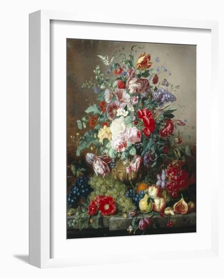 Rich Still Life of Lilac and Roses-Amalie Kaercher-Framed Giclee Print