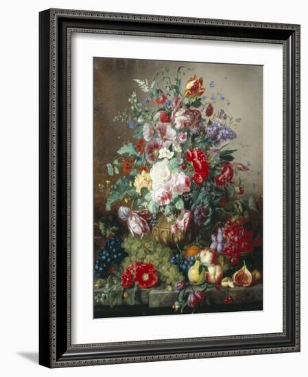 Rich Still Life of Lilac and Roses-Amalie Kaercher-Framed Giclee Print